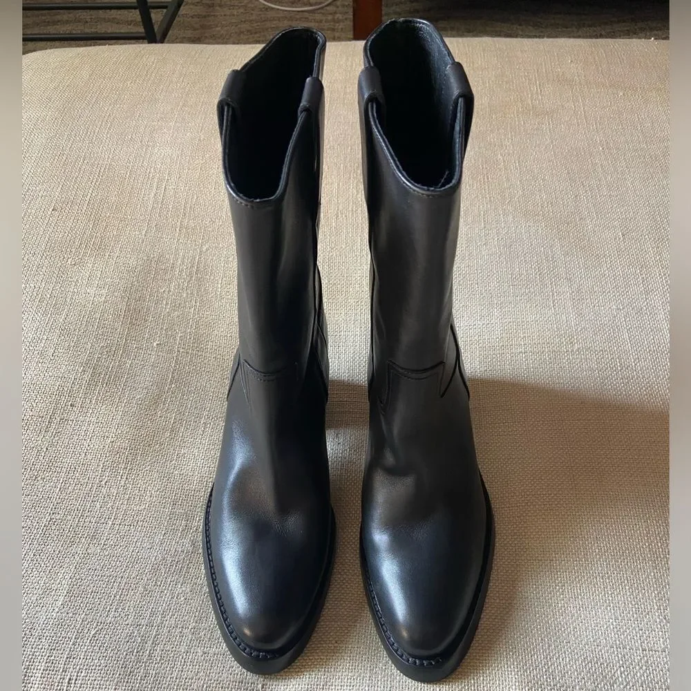 Jeffrey Campbell Desert Western Boot in Black Natural 6.5